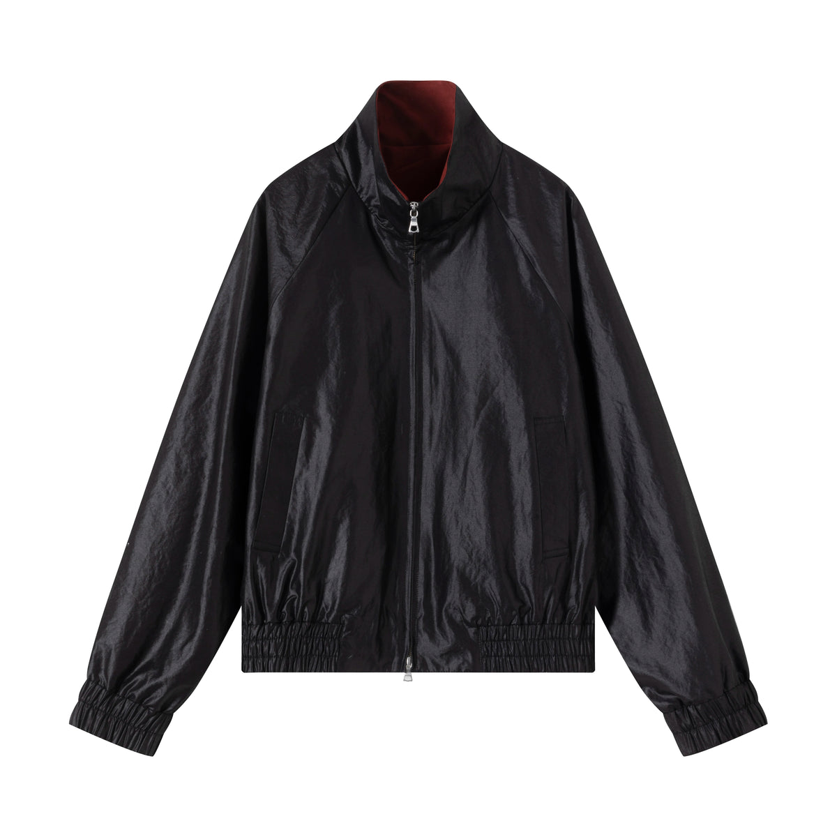 VLABMADE Vintage Waxed Coating Loose Zip Windbreaker Jacket