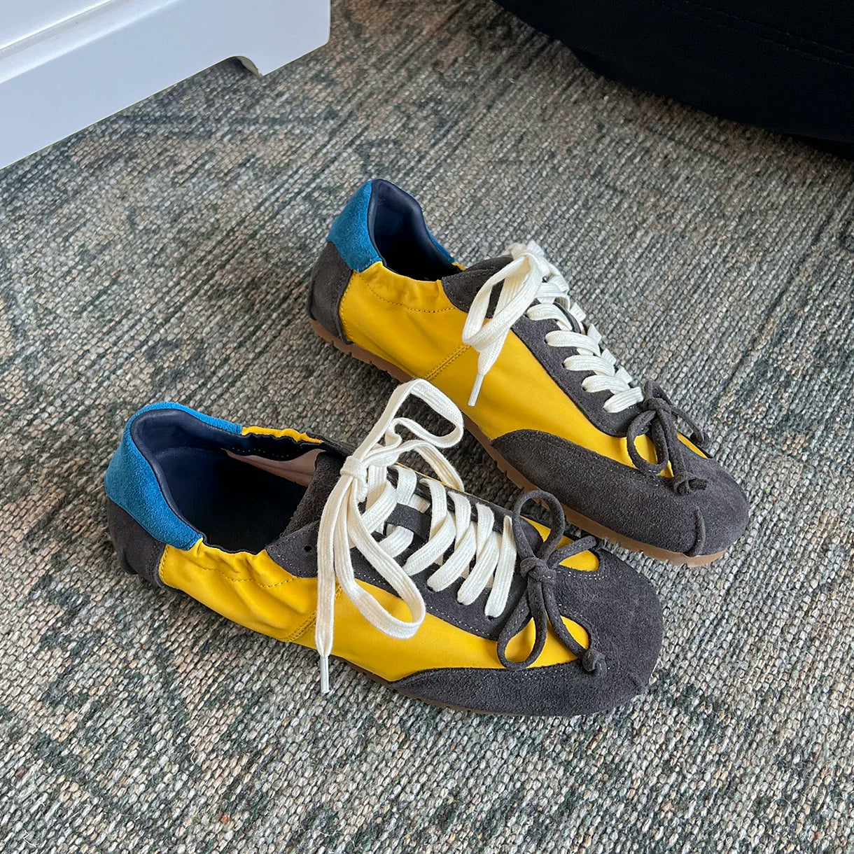 Lidaren Produced Leather Lace-Up Ballet Sneaker