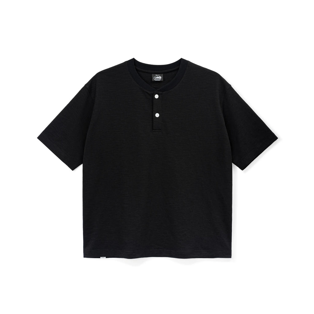 SUPERTOFU 230g Breathable Slightly Loose Henley Tee