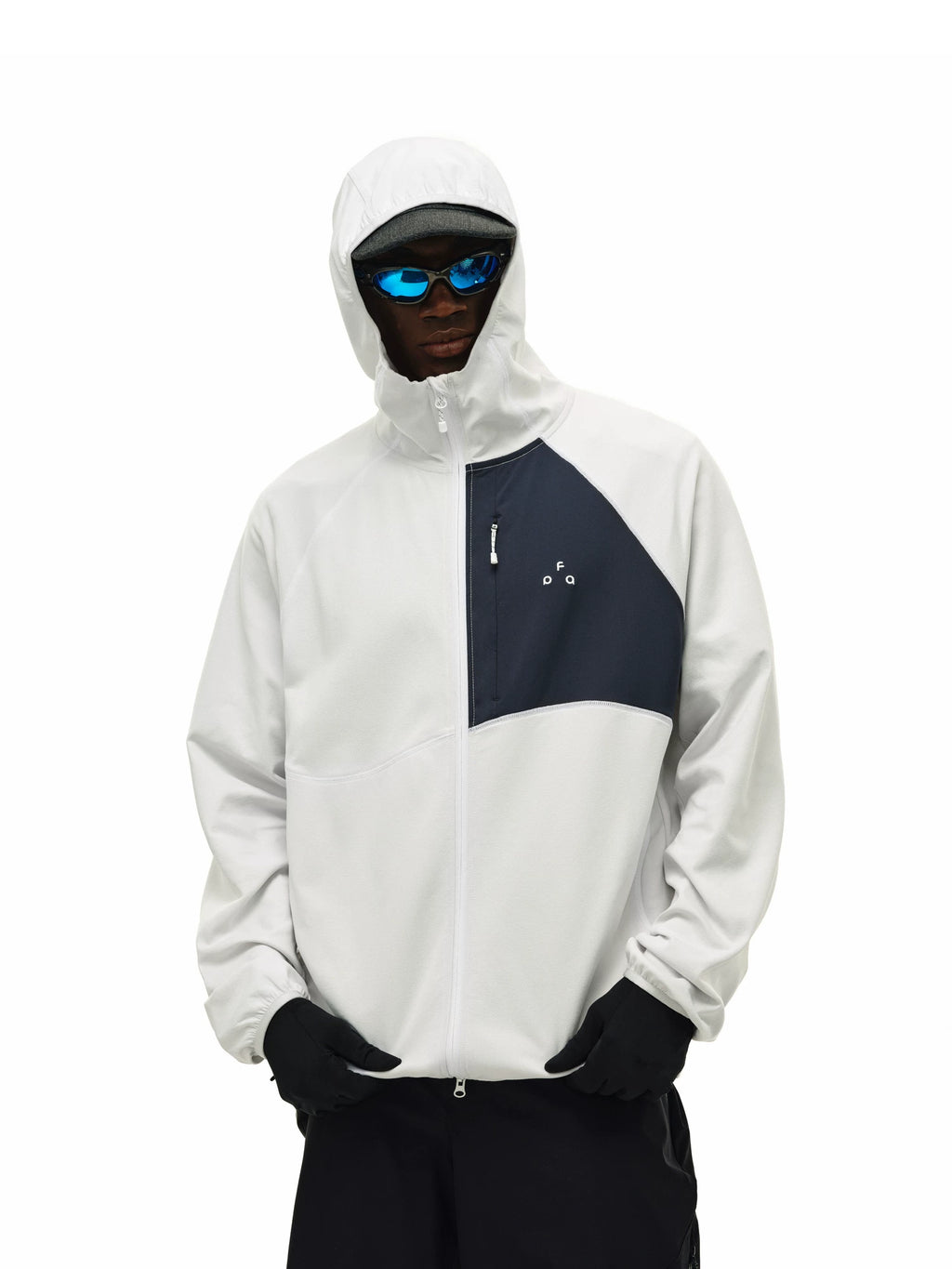FPA Contrasting Zipper Cardigan Sweater Jacket