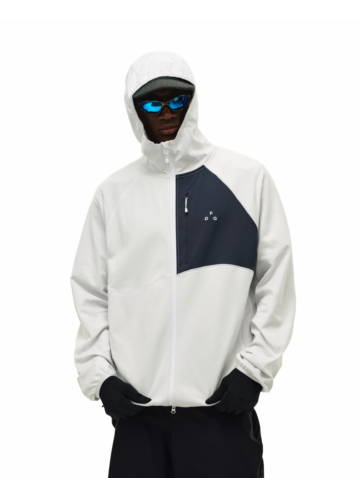 FPA Contrasting Zipper Cardigan Sweater Jacket