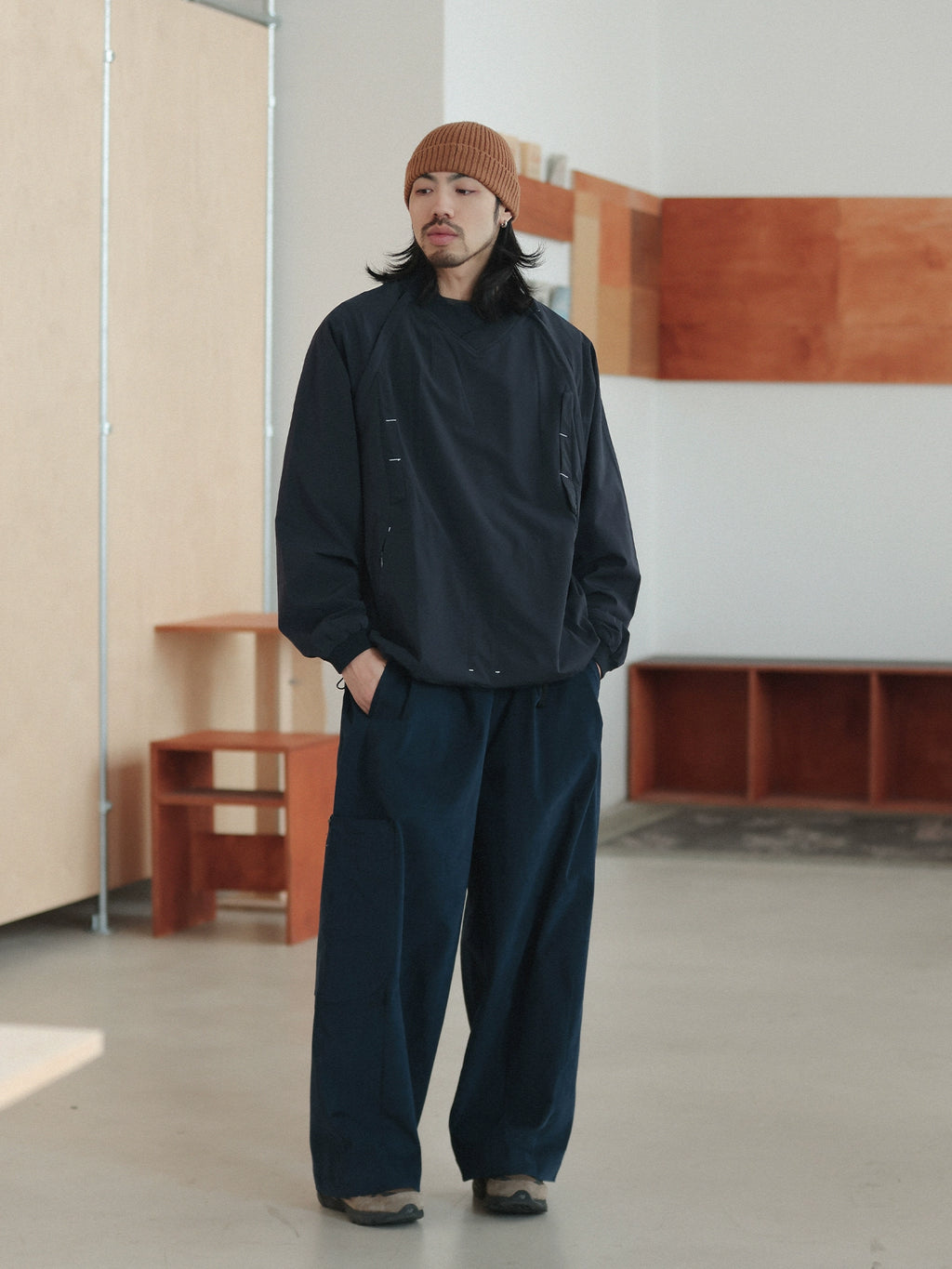 NOEARS Vintage V-neck Loose Sweater