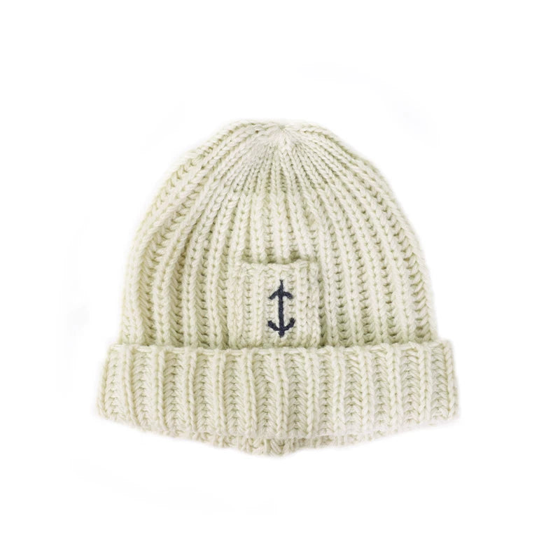 THE HOBOO Japanese Knitted Anchor Wool Cap