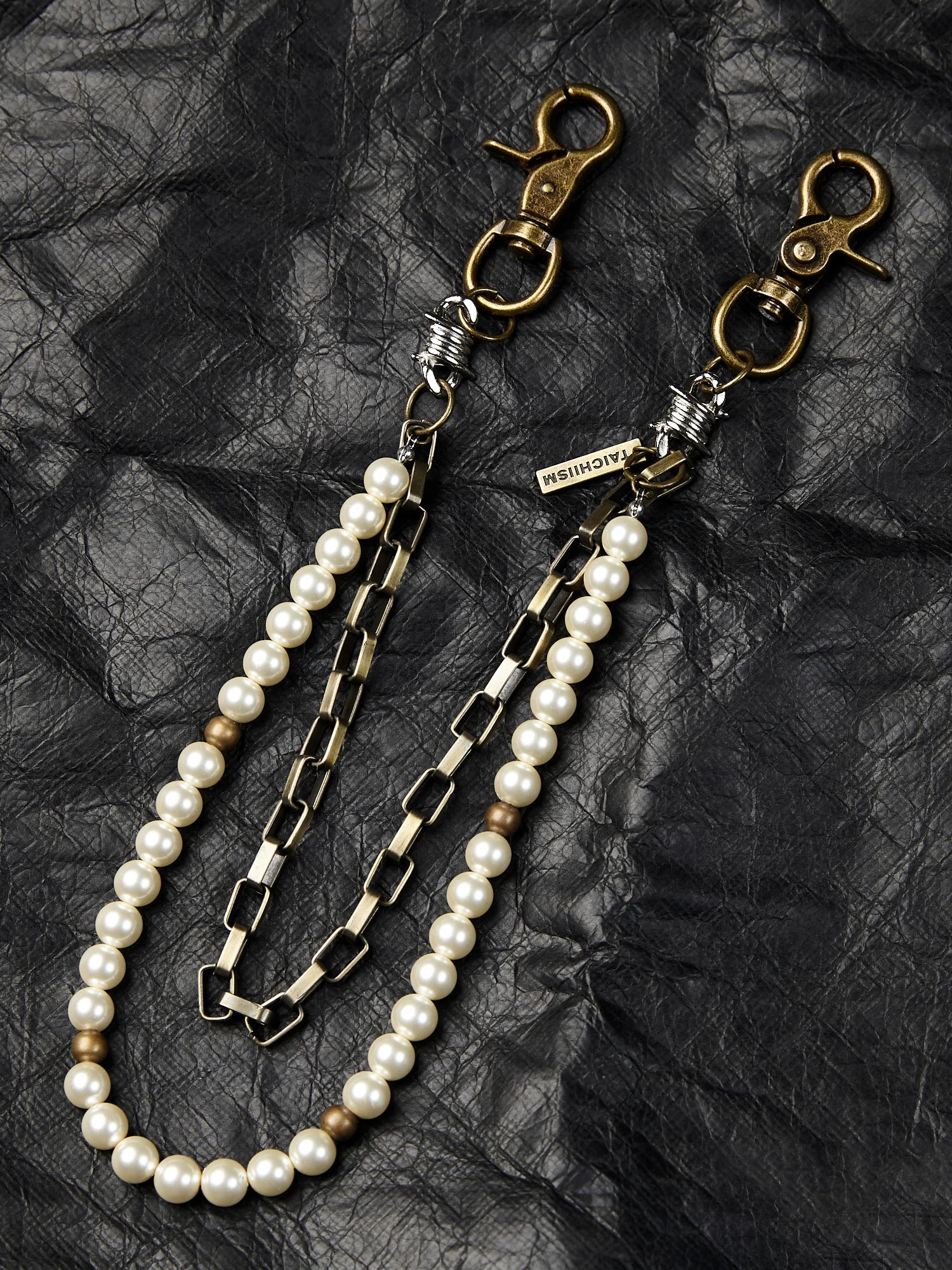 TAICHIISM Vintage Pearl Z Jeans Trouser Chain