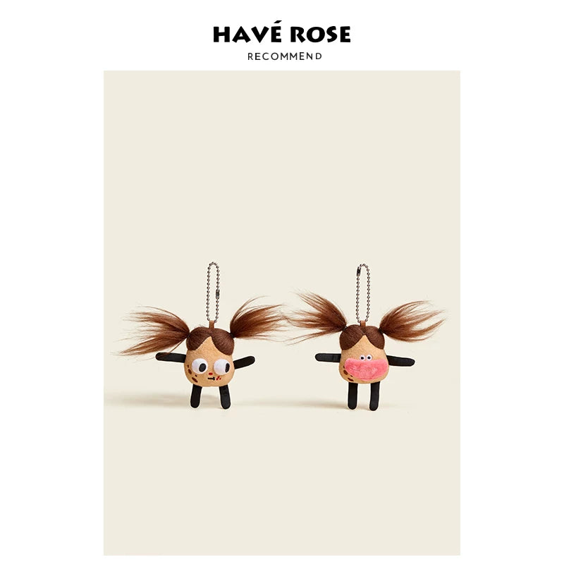 HAVEROSE White-faced Monkey Bag Plush Doll Pendant