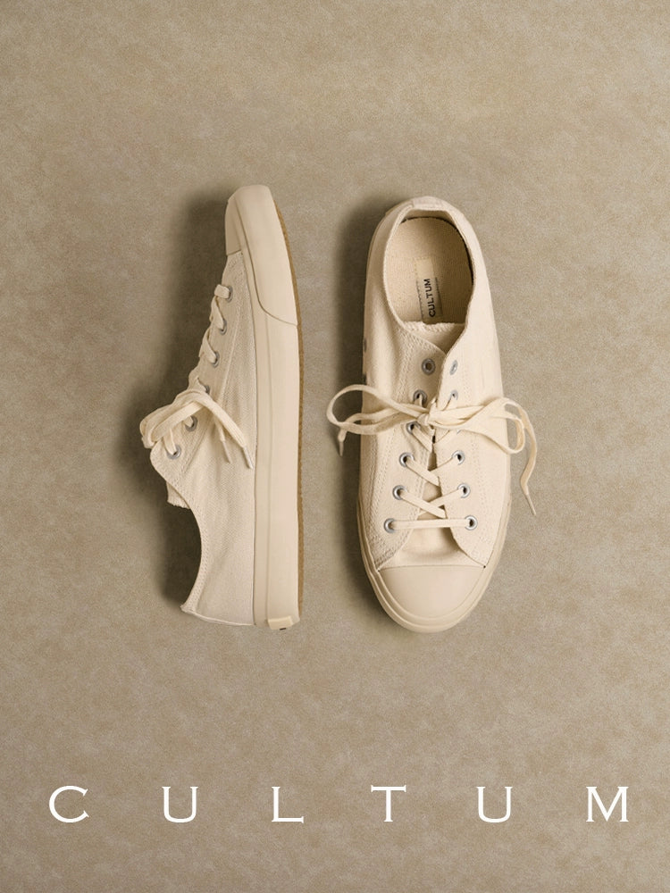 CULTUM Canvas Lace-Up Low-Top Sneaker