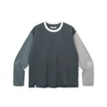 SUPERTOFU Color-Block Moisture-Wicking Loose Long-Sleeve Tee