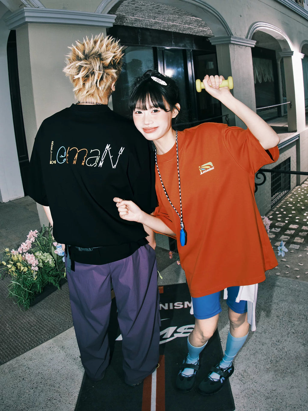 Lemanism Colored Alphabet Loose Casual Tee