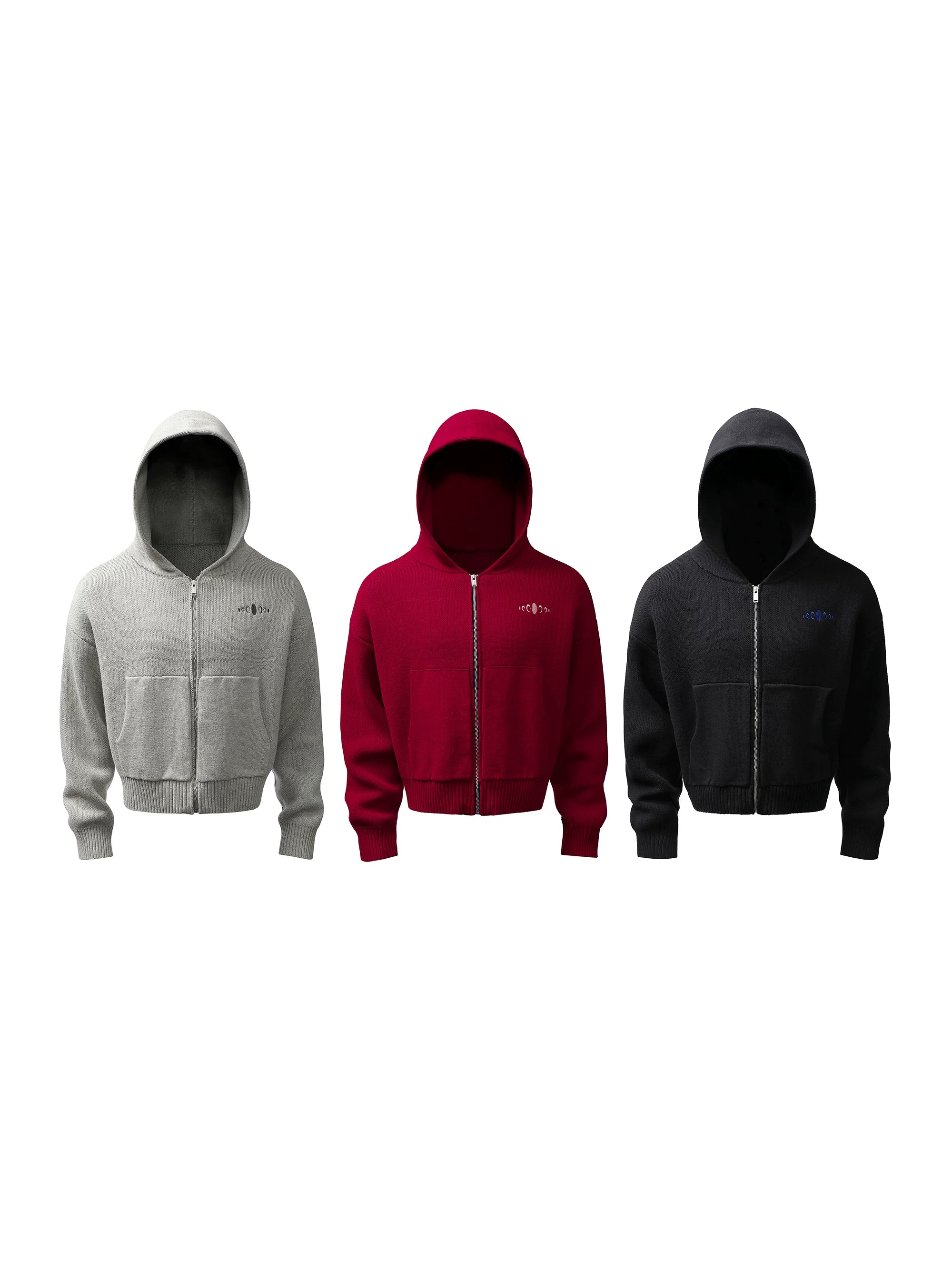 KARMANISTIC Vintage Cashmere Loose Hooded Knit Sweater Jacket