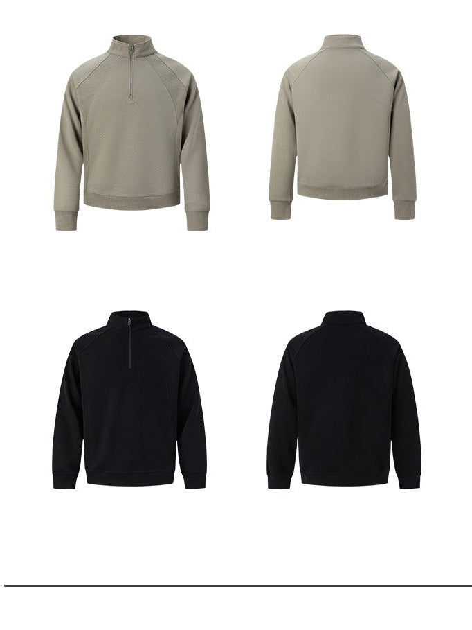 UNF Stand-up Collar Half-zip Sweater