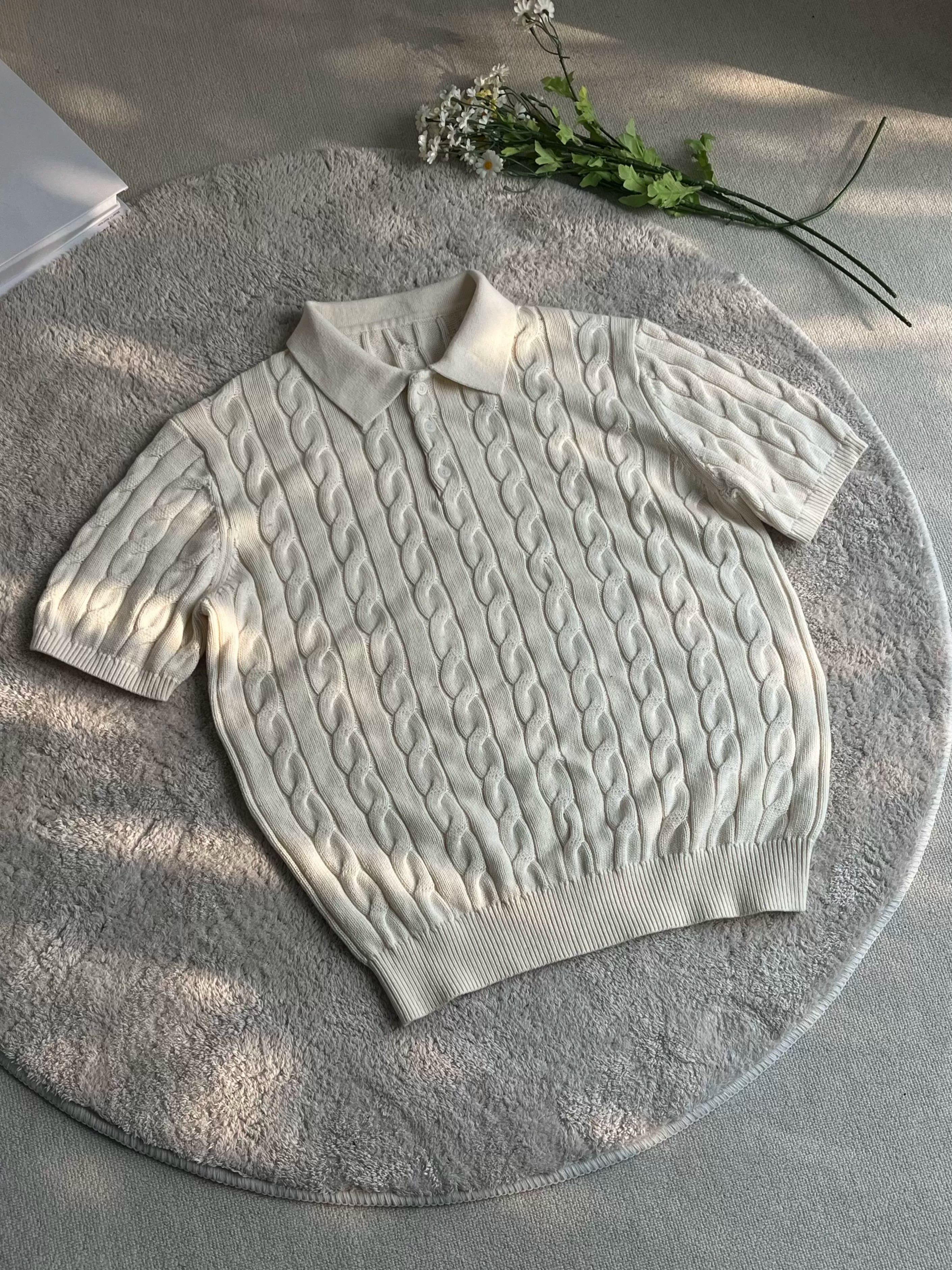 Xanvas Twisted Shoulder Knitted Tee