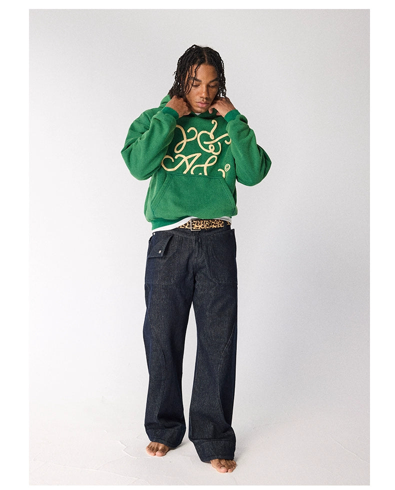 CRICLE Rotary Letter Hooded Sweater