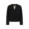 MANUSCRIPT Sailor Collar Cashmere-Blend Ribbed Knit Polo