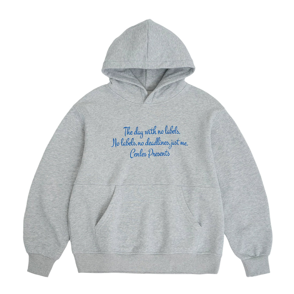 CENLES No Label Day 380g Warm Drop-Shoulder Hoodie