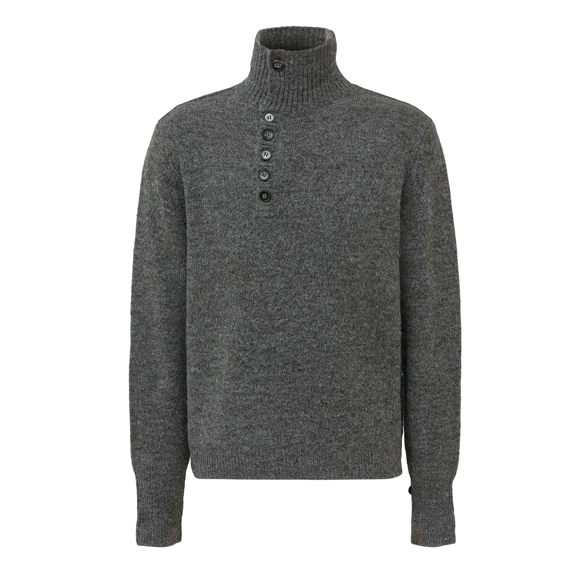 TAICHIISM Turtleneck Lapel Multi-form Wool-blend Soft Waxy Sweater