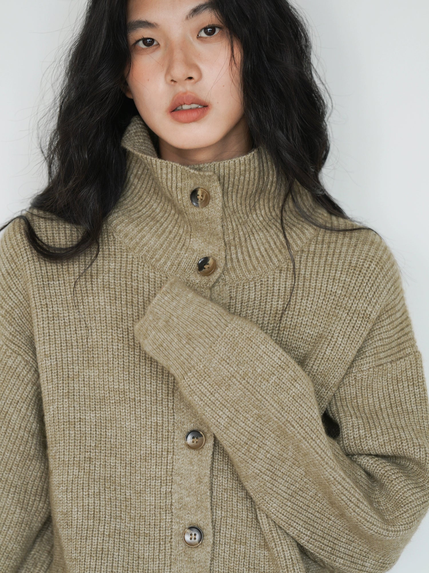 EIGHTHMONTH Vibe Loose Button Knitted Sweater Jacket