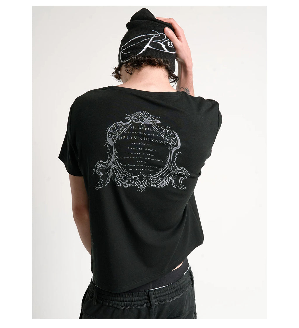 No E Mosen Stamp Stamp Front Shoulder Tee