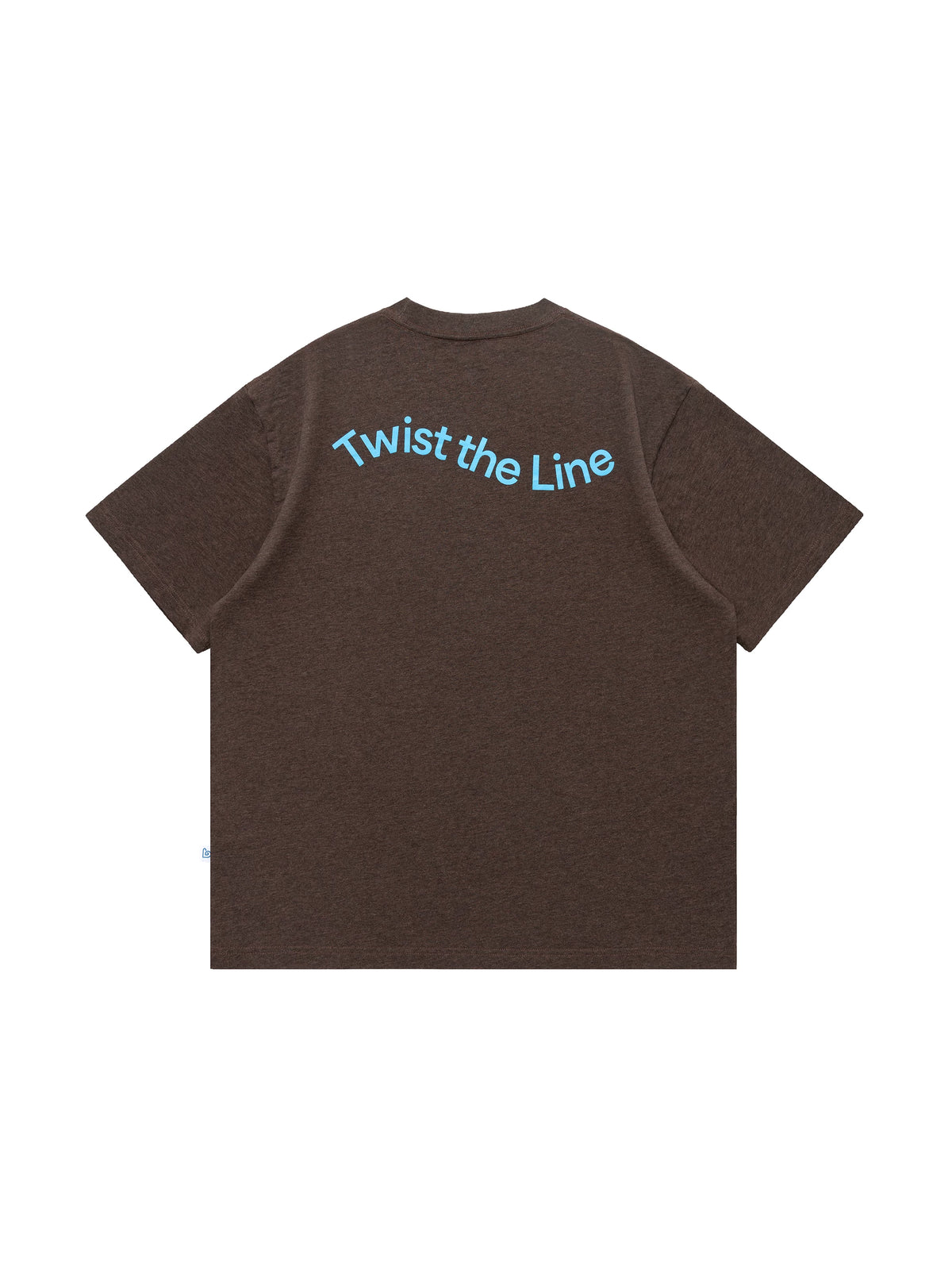 BENT IDEA Pocket Letter Print Cotton-Linen Blend Loose-Fit T-Shirt