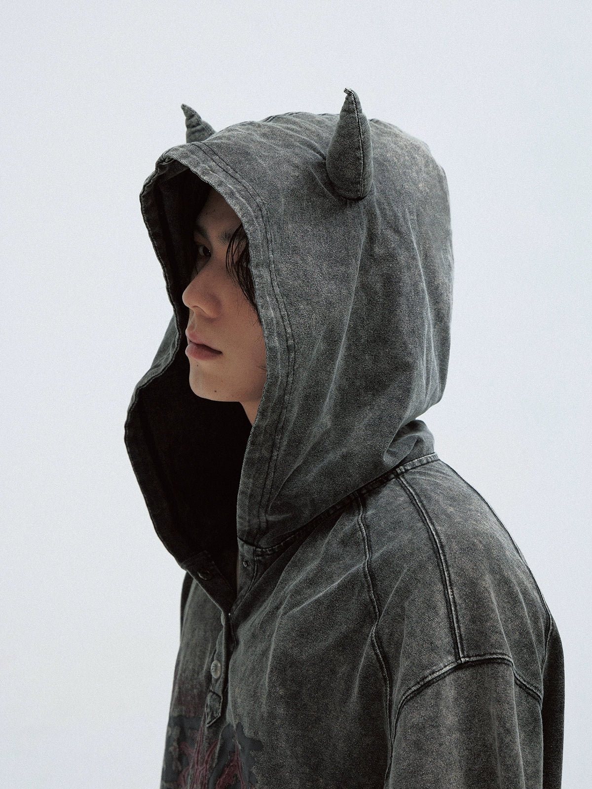 PEOPLESTYLE Diablo Little Devil Made Old Washed Hooded Tee