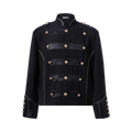 INTERLINKED Wrinkle-Resistant Slim Fit Stand Collar Jacket