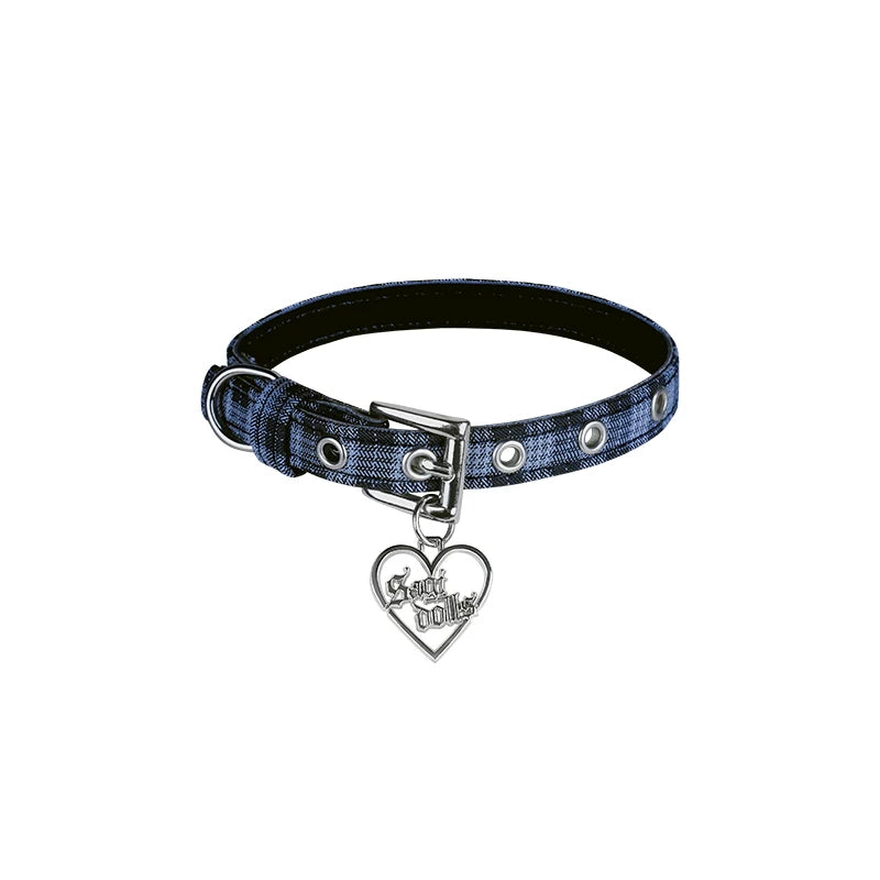 SagiDolls Two-Tone Plaid Choker Necklace