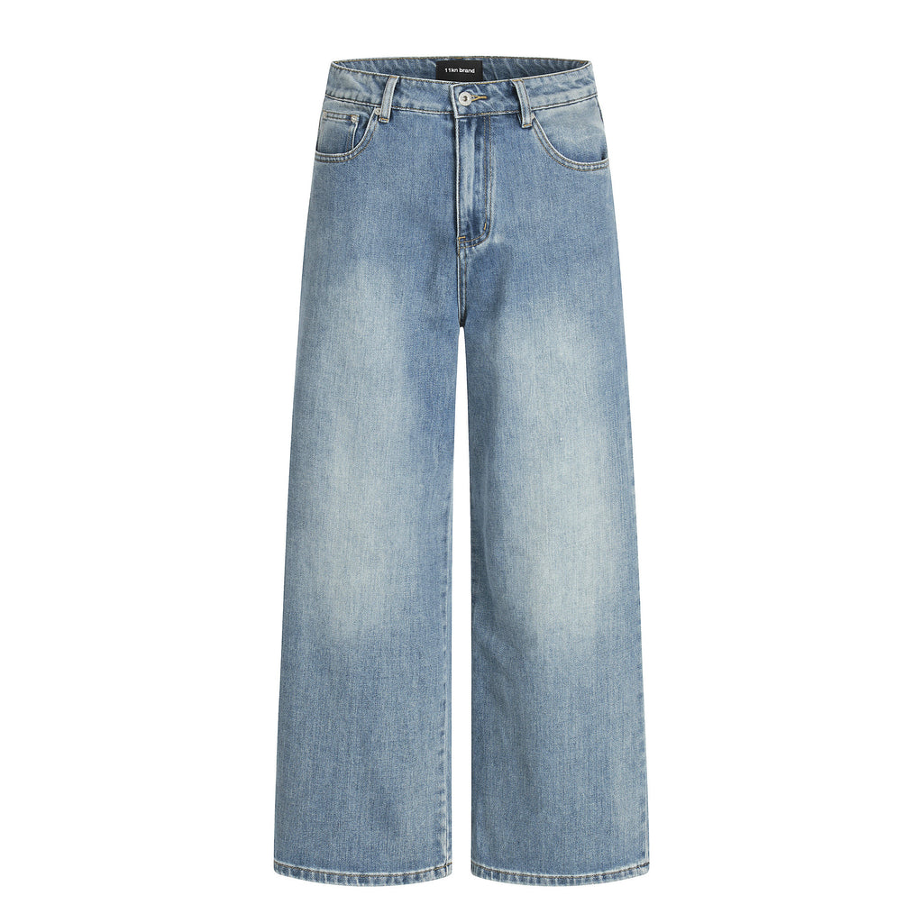 11KN Retro Casual Wide Leg Straight Jeans