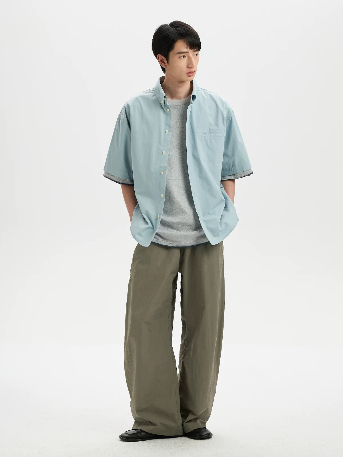 BUTTBILL 280g Breathable Linen-Blend Parachute Pants