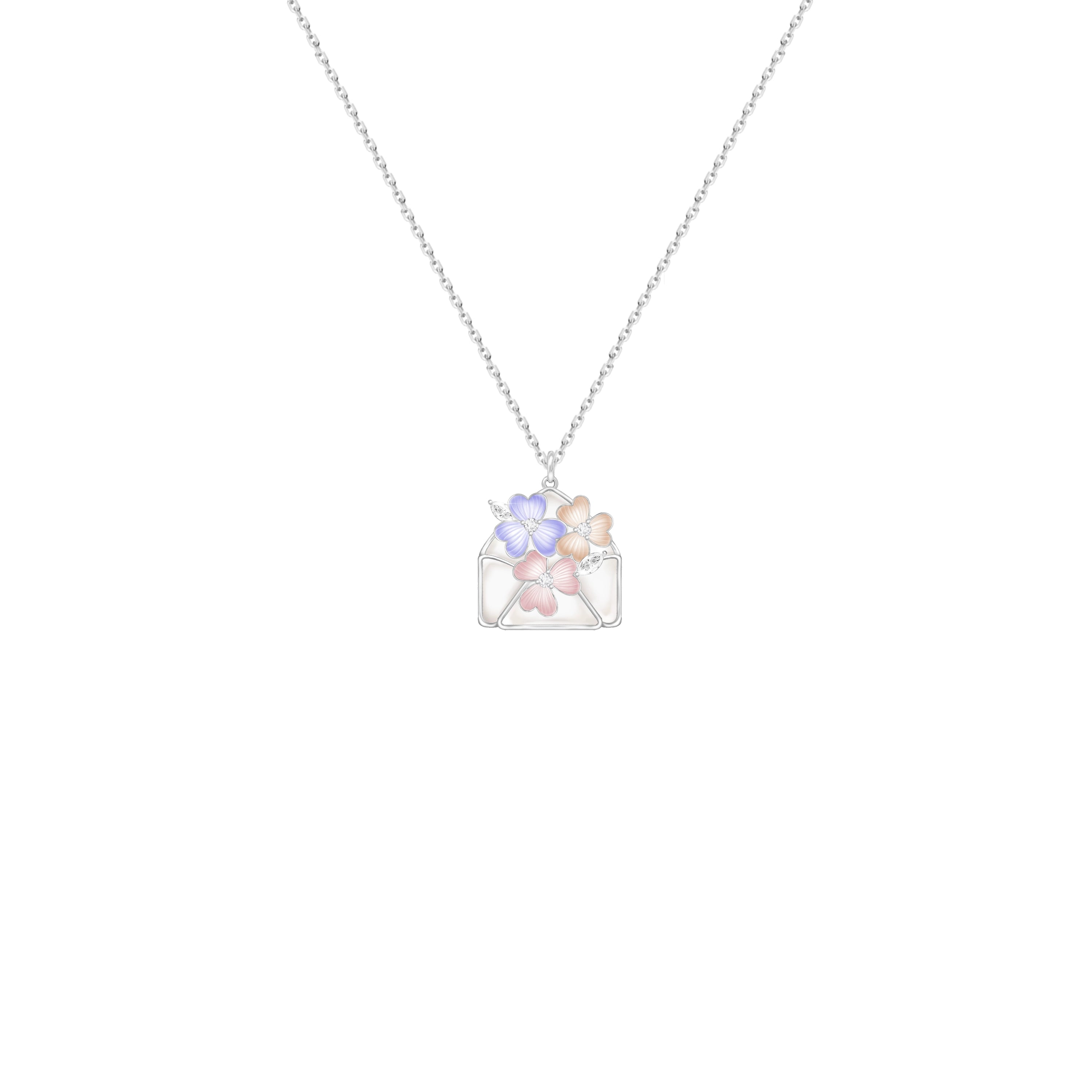Oho Ou Premium Light Luxury Envelope Flower Necklace