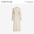 CHUYUQI Waist-knitted Semi-turtleneck Dress