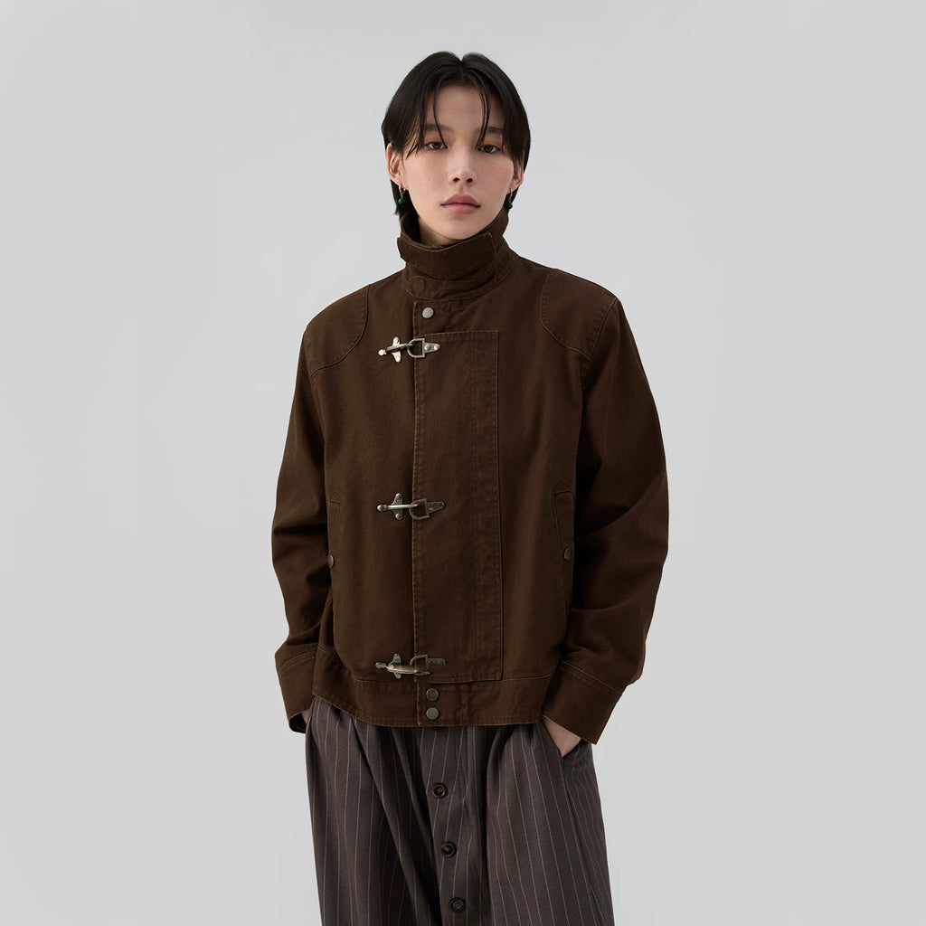 Sameuoo Micro Loose Short Hem Micro Jacket
