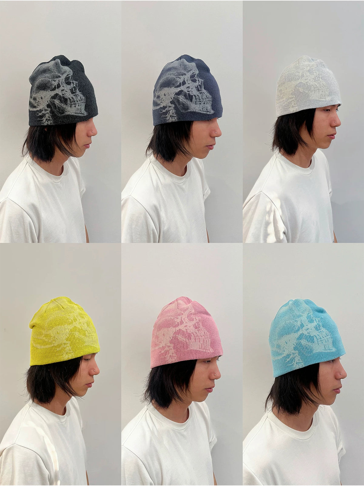 Empty Eyes Luminous Skeleton Printed Cold Cap