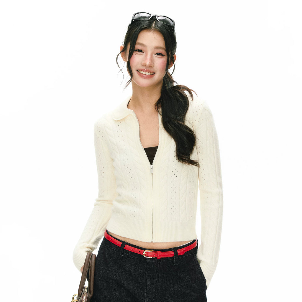 ARISEISM American Retro 260g Slim Fit Knit Cardigan