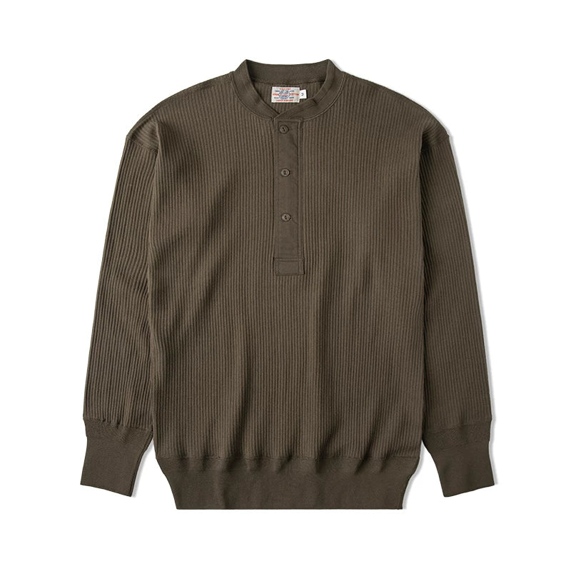 Bronson Vintage Heavyweight Ribbed Henley Tee