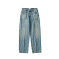 Battles Handcrafted Colored-Thread Relaxed Straight-Leg Jeans