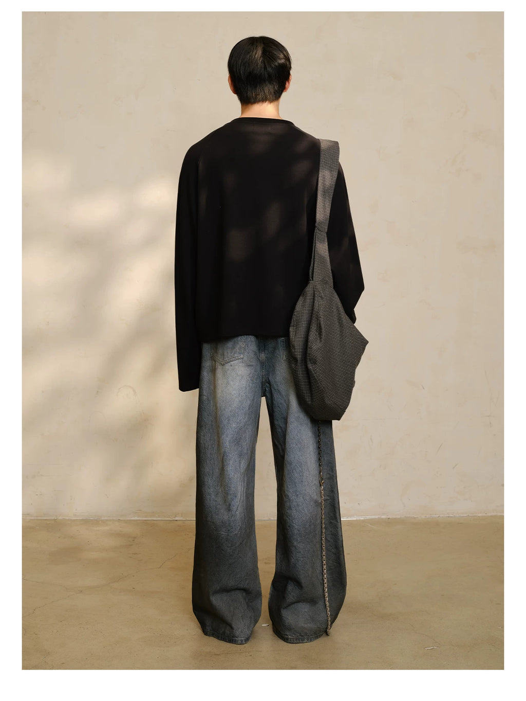 JCAESAR Big V-neck Daily Lazy Long Sleeves