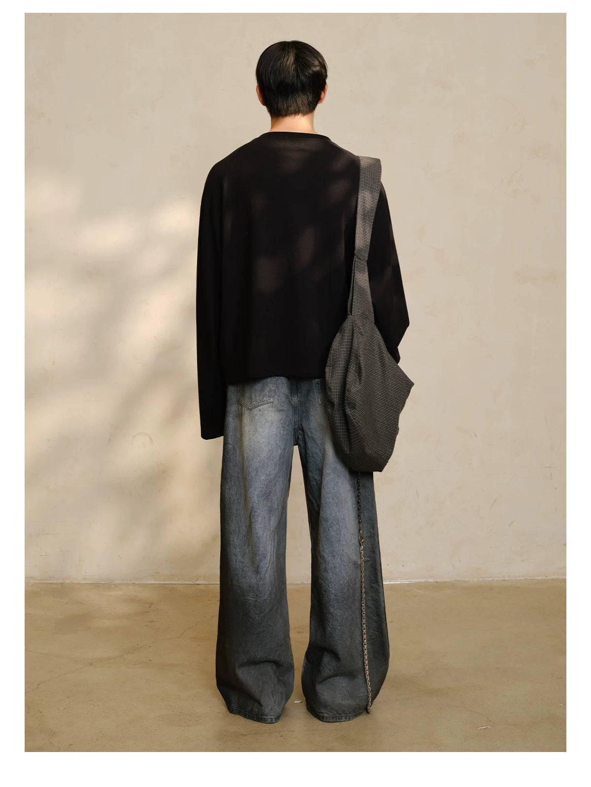 JCAESAR Big V-neck Daily Lazy Long Sleeves