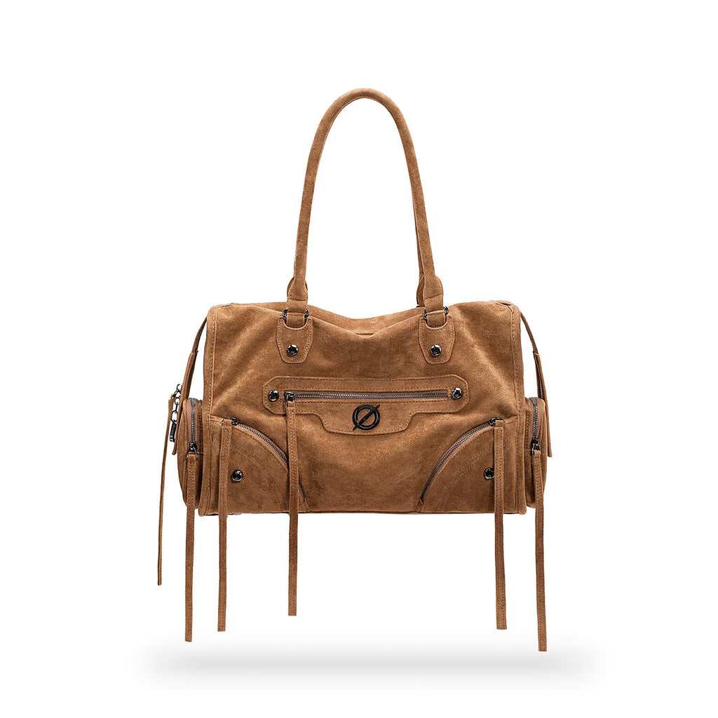 JELLY TOYBOY Gold Faux Leather Zip-Top Tote