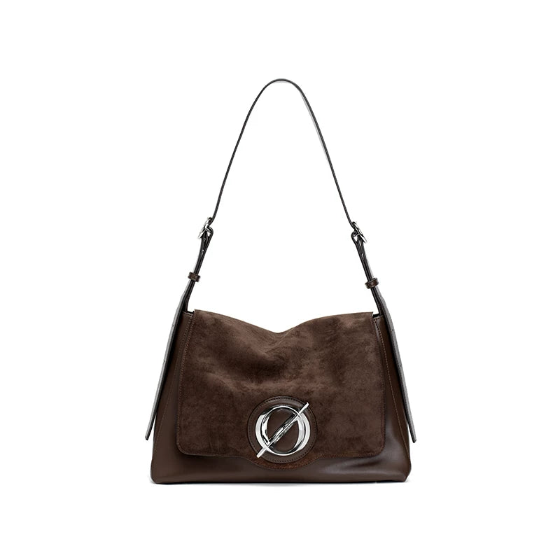 JELLY TOYBOY Black Leather Shoulder Bag - Magnetic Snap