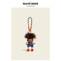 HAVEROSE Fuzzy Plush Keychain Bag Charm