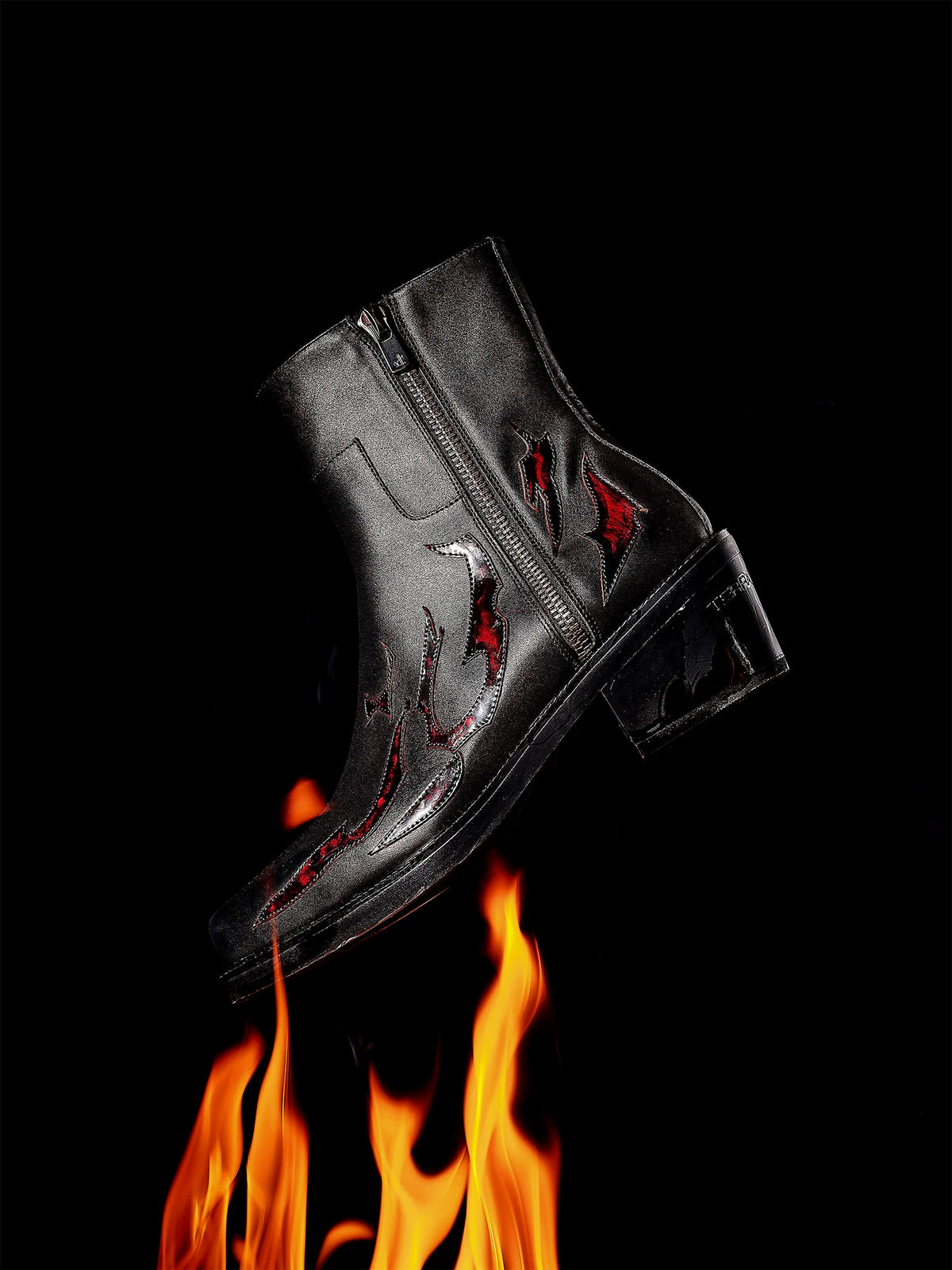 TERRAINCOGNITA Leather Square-Toe Platform Chelsea Boot