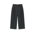 BUTTBILL Relaxed Pleated Straight-Leg Cotton Trousers