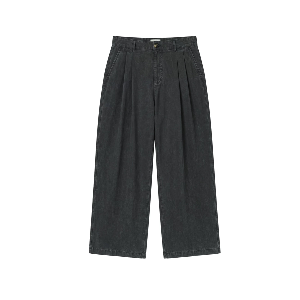 BUTTBILL Relaxed Pleated Straight-Leg Cotton Trousers