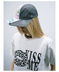 PAIKI Rhinestone Patchwork Trucker Cap