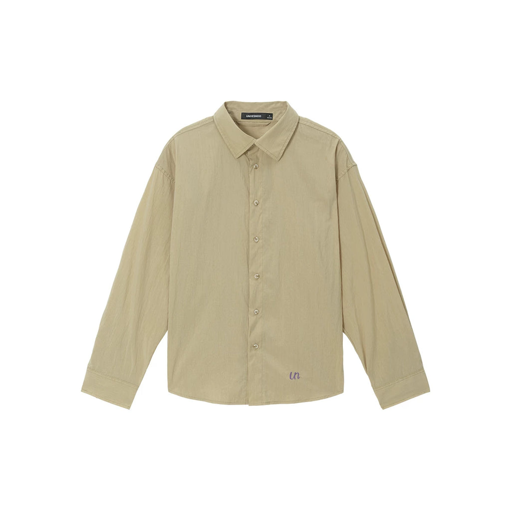 Unvesno Relaxed Washed Lyocell Long-Sleeve Shirt