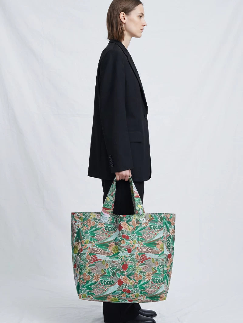 Kami anger Colorful Jacquard Floral Polyester Shoulder Bag