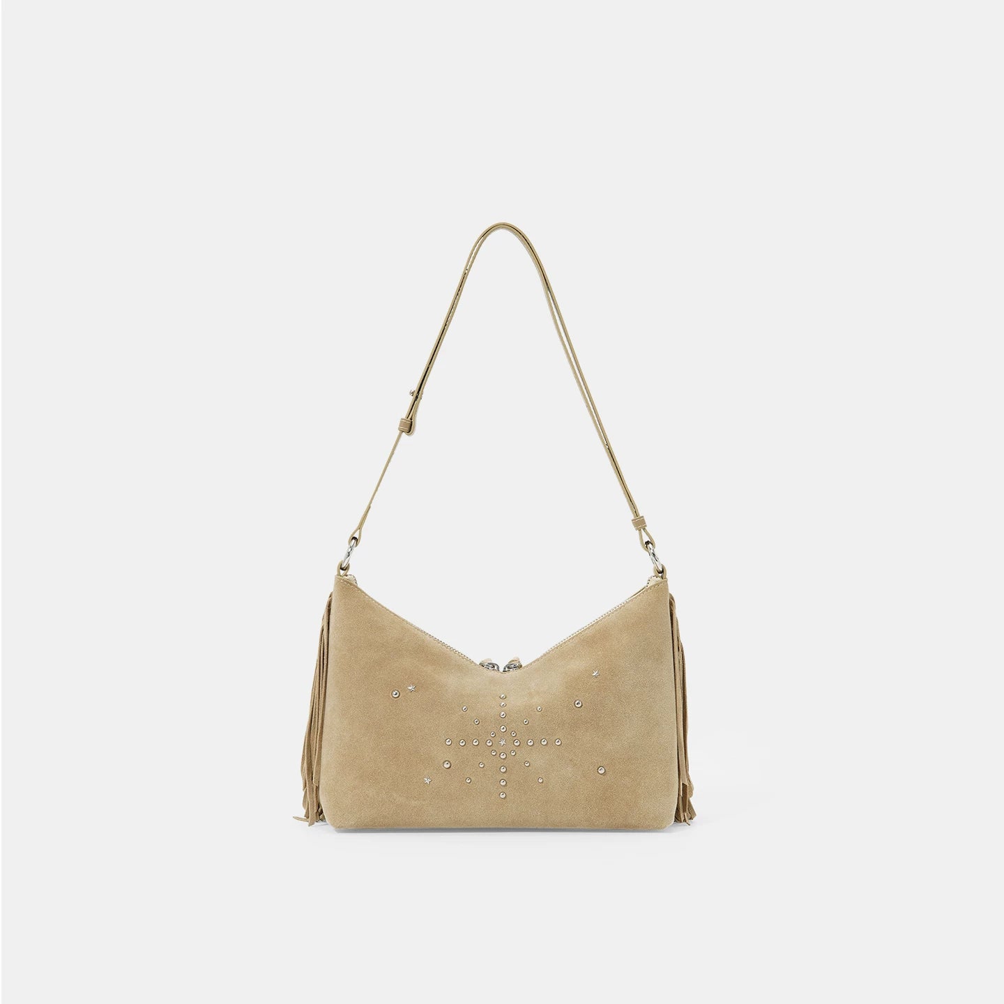 ANGELSKY Suede Fringed Niche Handbag
