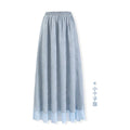 ZIHE Butterfly Jacquard Knitted Top Satin Skirt Set