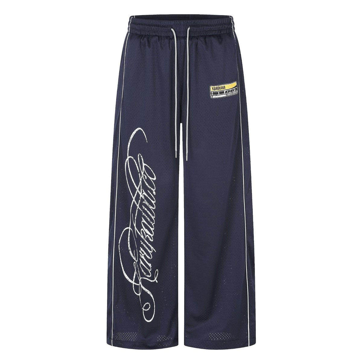 11KN Letter Print Breathable Loose Straight-Leg Sweatpants