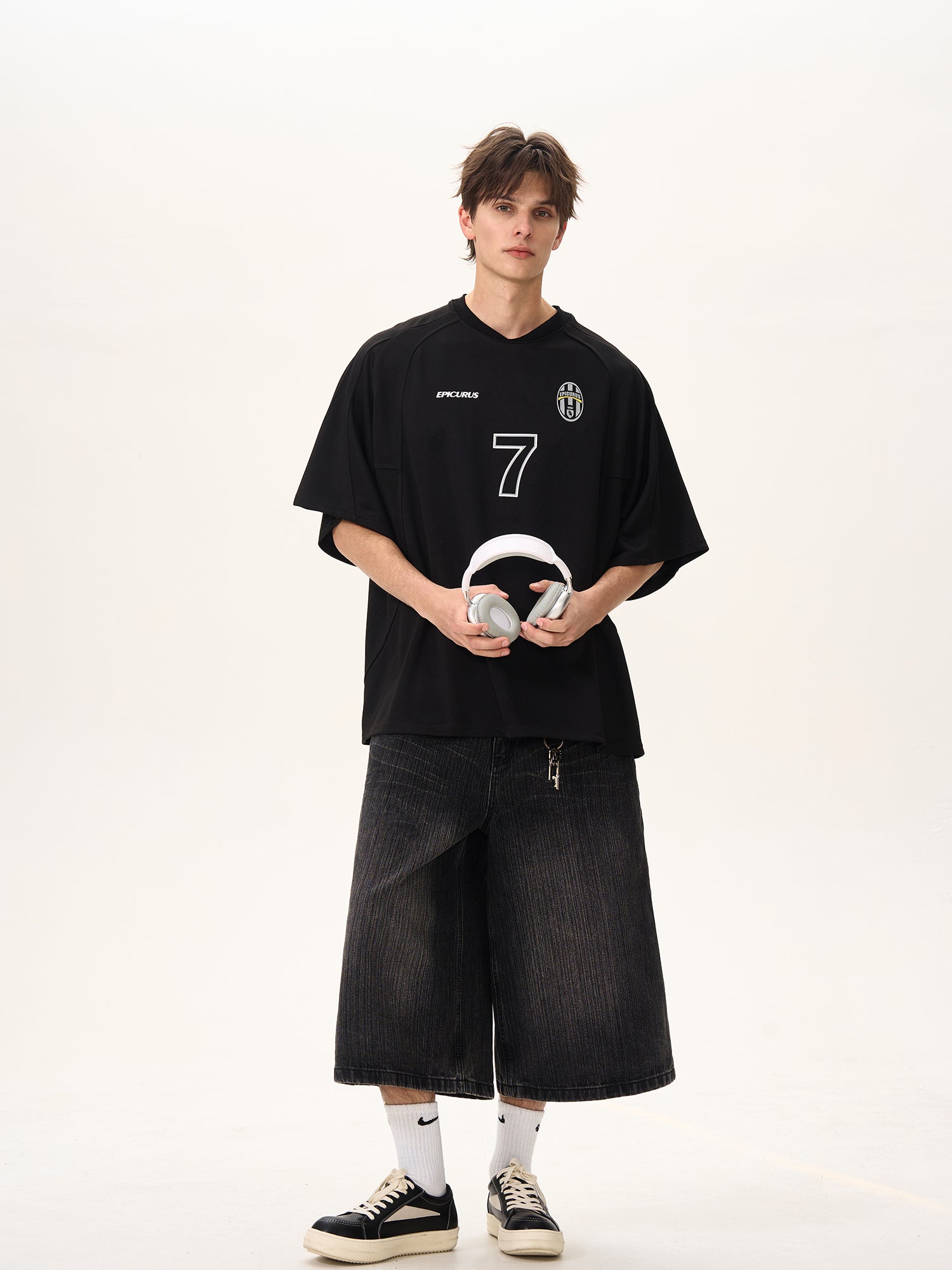 BTSG Splicing loose jersey Tee