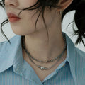 STILLYOU Love Double Layer Stacked Titanium Steel Necklace